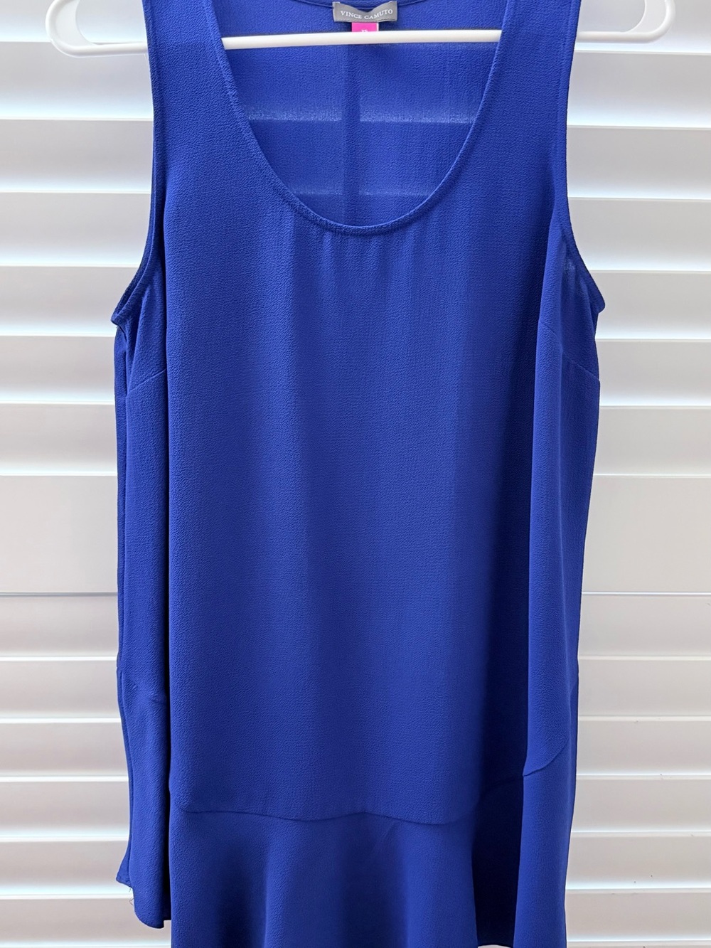 Vince Camuto Cobalt Blue Scoop Neck Sleeveless Tank